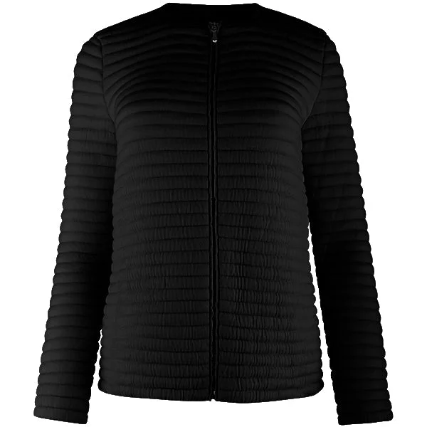 Shop the Weekend Away Knitted Zip Bomber Jacket in Black