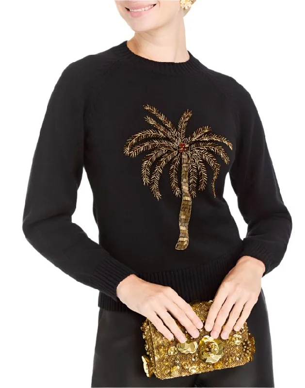 Fantastic Savings Delilah Palm Sweater in Black/Gold