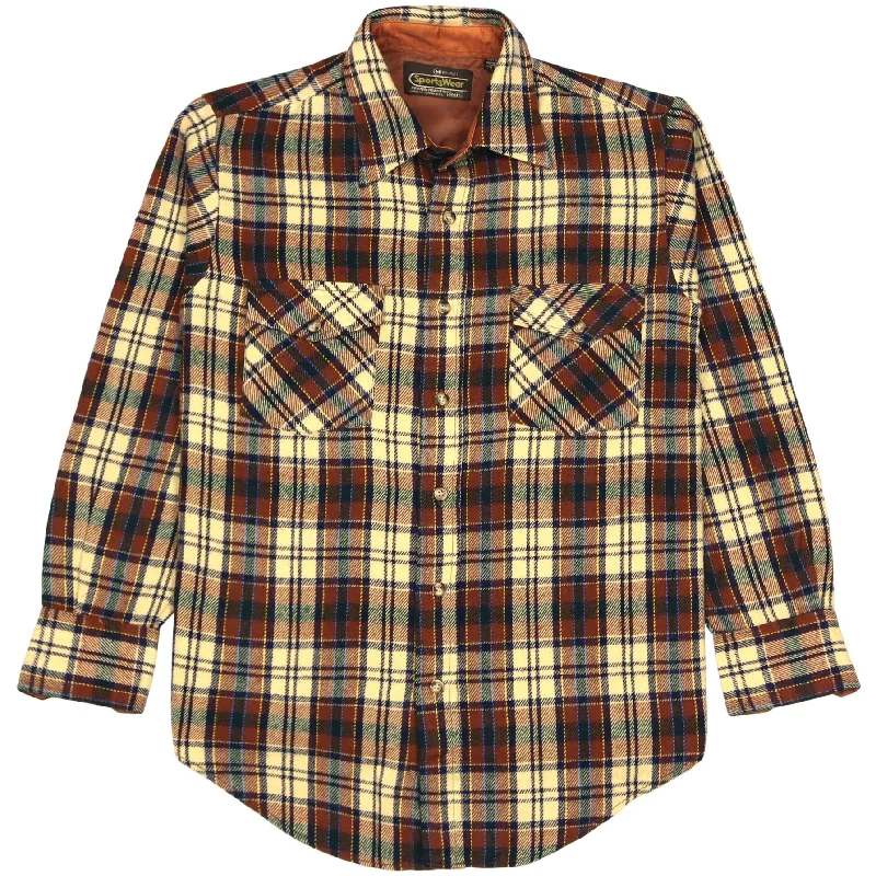 Sportswear Vintage Checked Flannel Shirt Beige Black