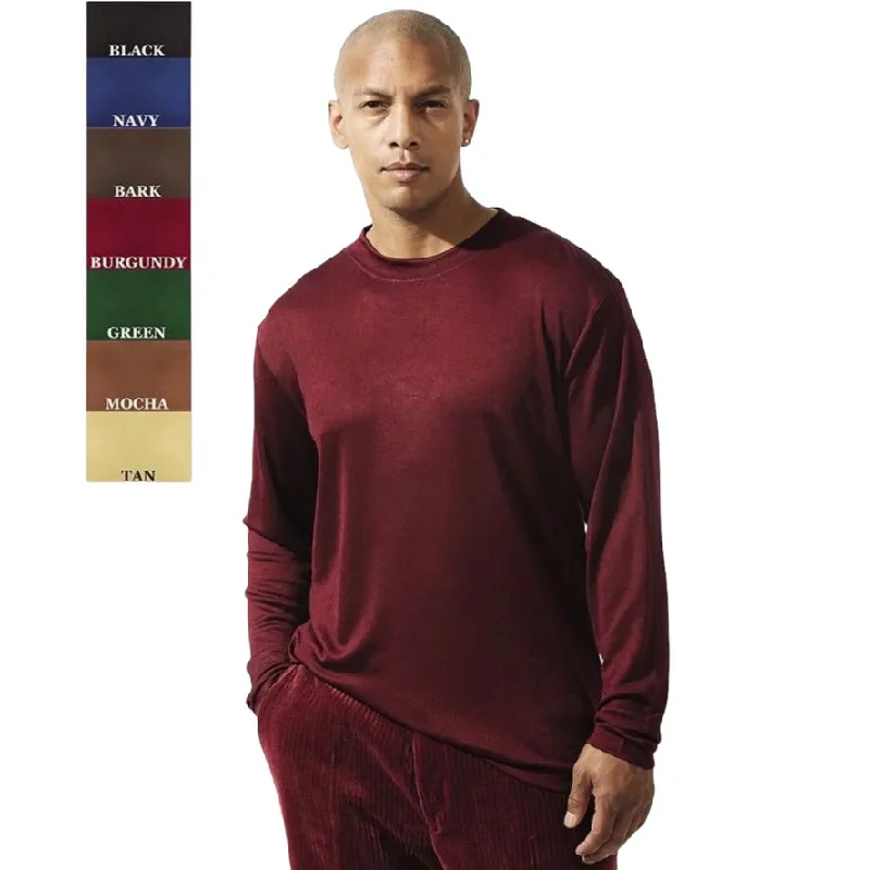 STACY ADAMS: Ribbed Mock Neck LS Tee 5004