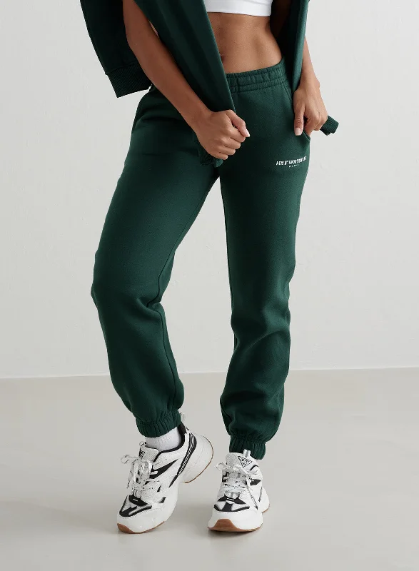 Weekend Discounts to Enjoy Deep Emerald Varsity Classic Sweatpants