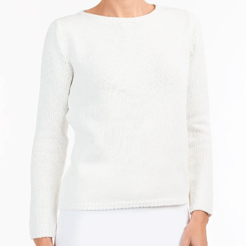 Instant Savings Long Sleeve Pullover in Off White