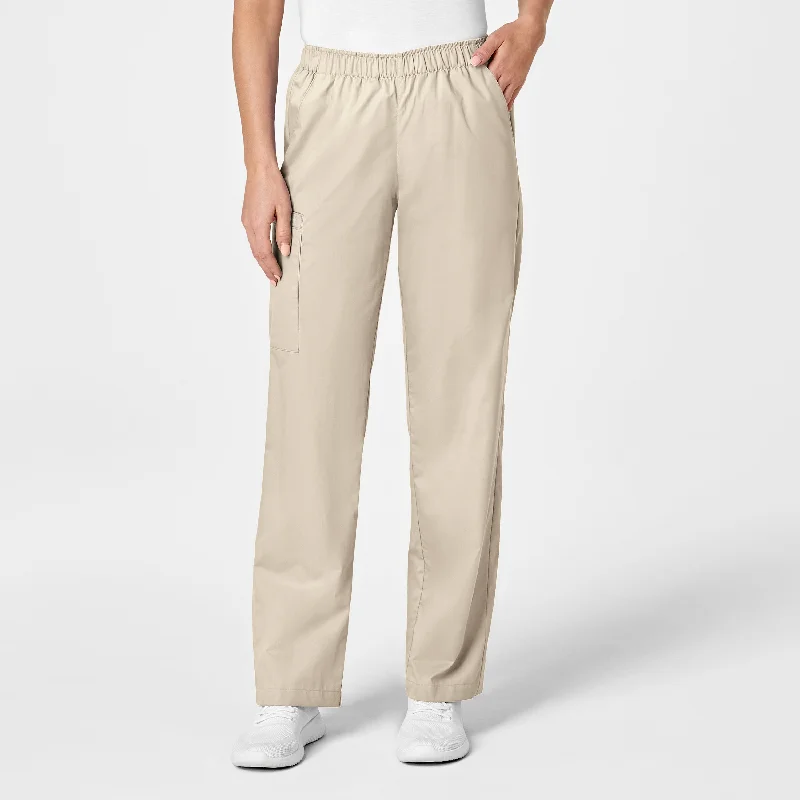 Special Savings WonderWORK Women's Pull-On Cargo Scrub Pant - Khaki