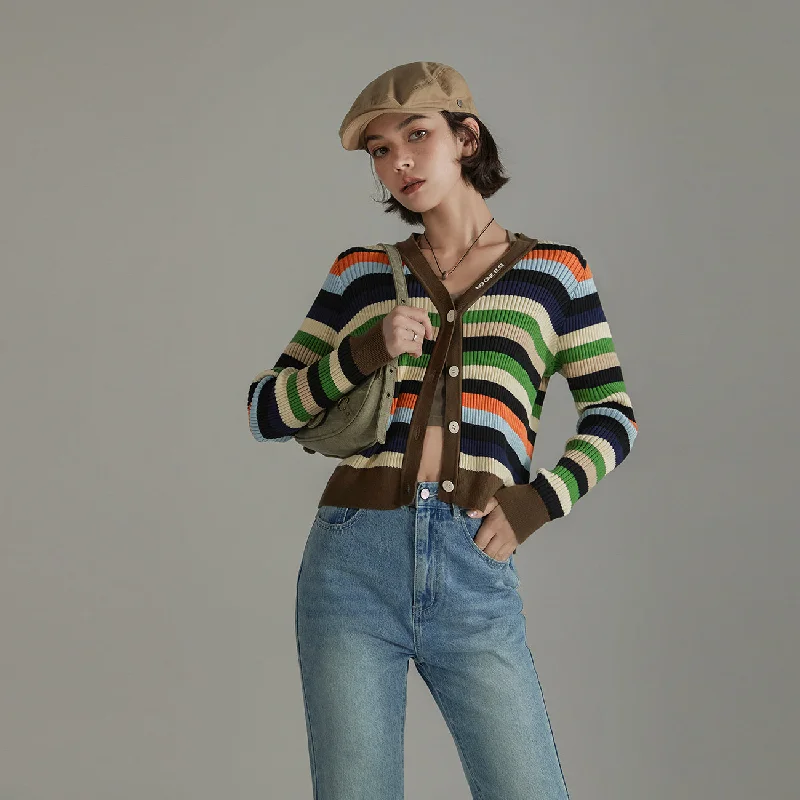 Massive Deals Striped Knit Cardigan