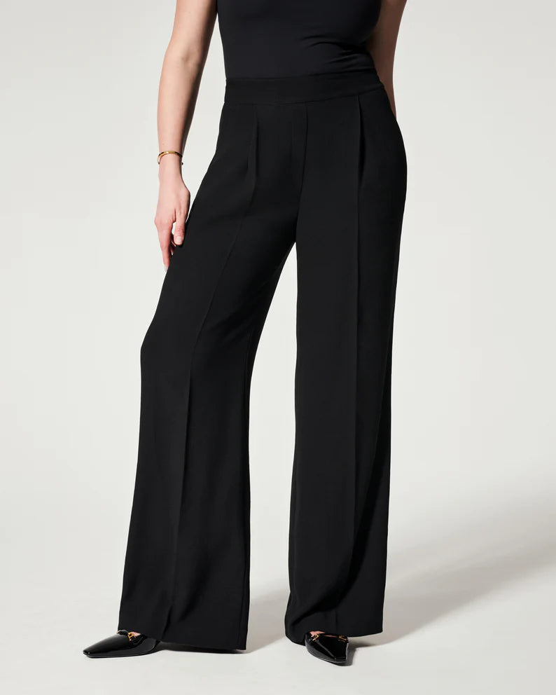Best Deals Spanx Crepe Pleated Trouser | Black