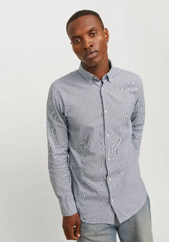 Jack & Jones Lewis Stripe Oxford Shirt, Grey