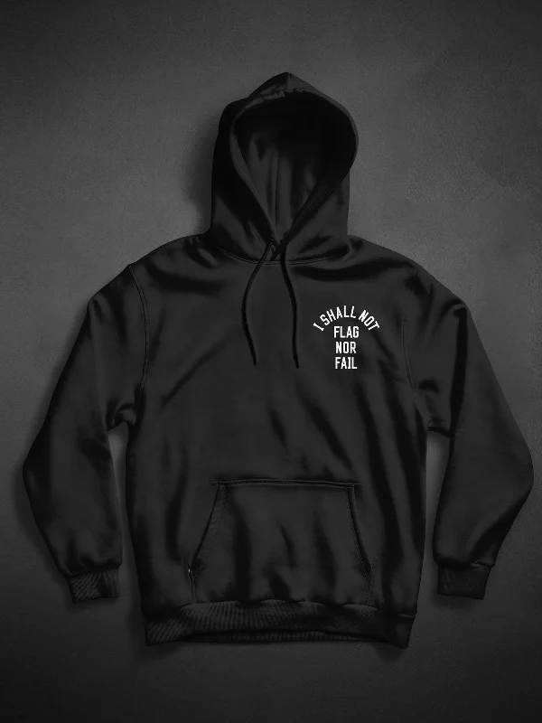 Time-Sensitive ANTHEM HOODIE- BLACK/WHITE