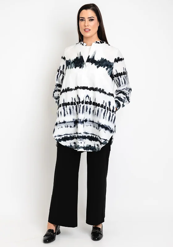 Deal Alert Noen Curve Printed Tunic Shirt, White