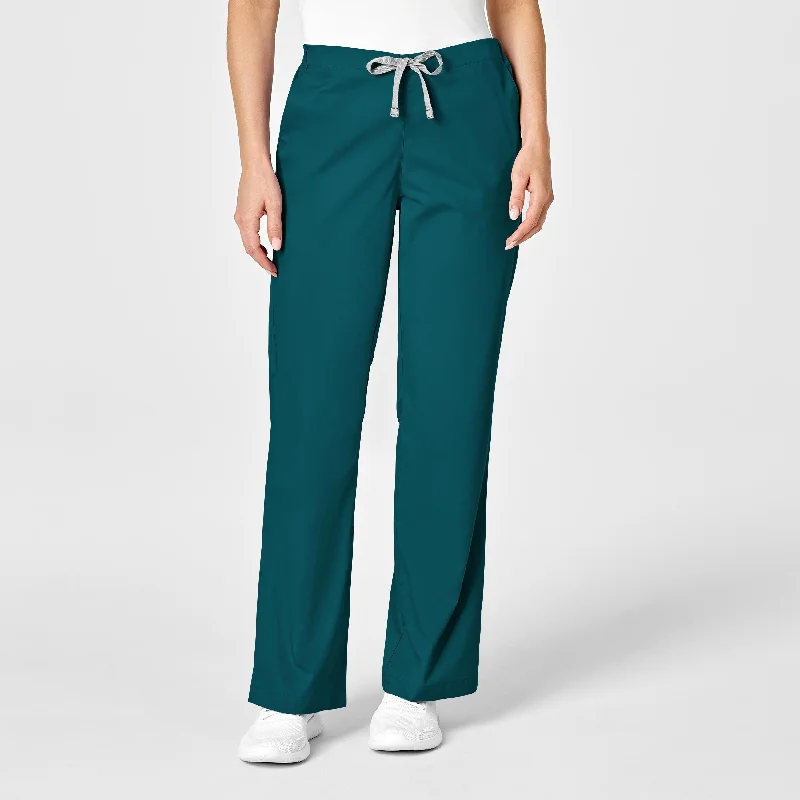 Year-End Sale WonderWORK Women's Flare Leg Scrub Pant - Caribbean