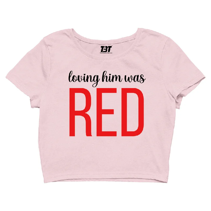 Weekend Deals That Dazzle Taylor Swift Crop Top - Red