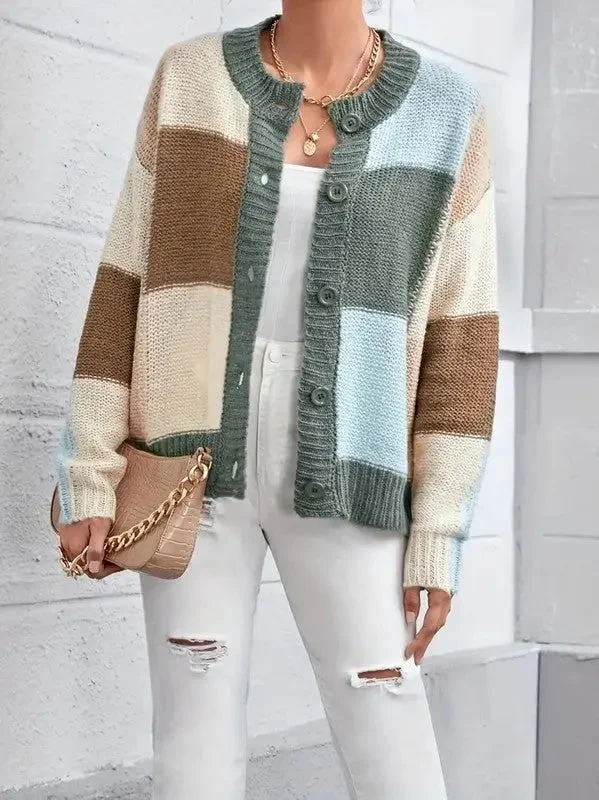 Fantastic Deals Sage Beige Cream Solid Button Up Sweater Cardigan