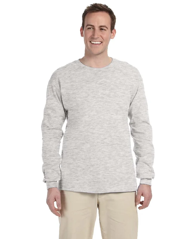 Fruit of the Loom Lightweight Long Sleeve T-Shirt | Ash