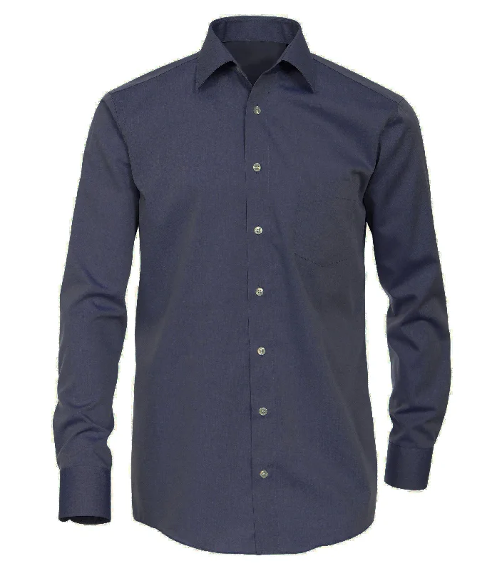 Navy Blue Slim Fit Men's Shirt