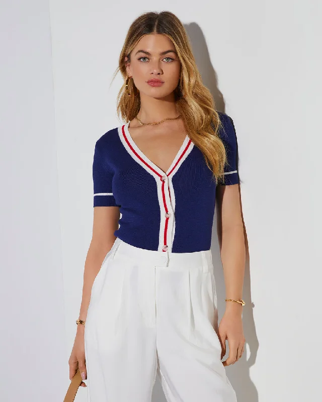 Steals and Deals Shulmas Striped Short Sleeve Button Up Top
