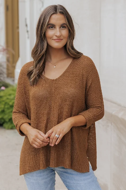 Weekend Flash Sale Ultimate Loose Fitted Sweater - Brown - DOORBUSTER