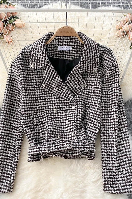 Weekend Offers That Please French retro temperament Lapel thousand bird high waist short style  1568
