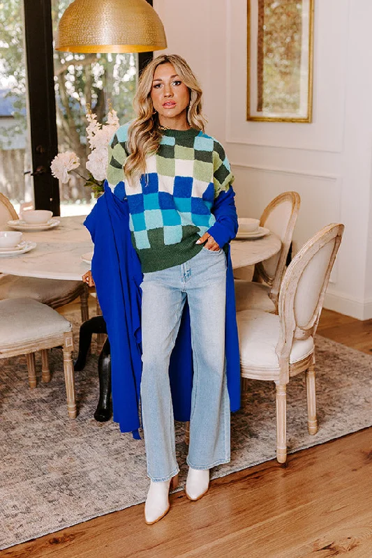 Exclusive Online Offer Vibe Check Knit Sweater in Hunter Green