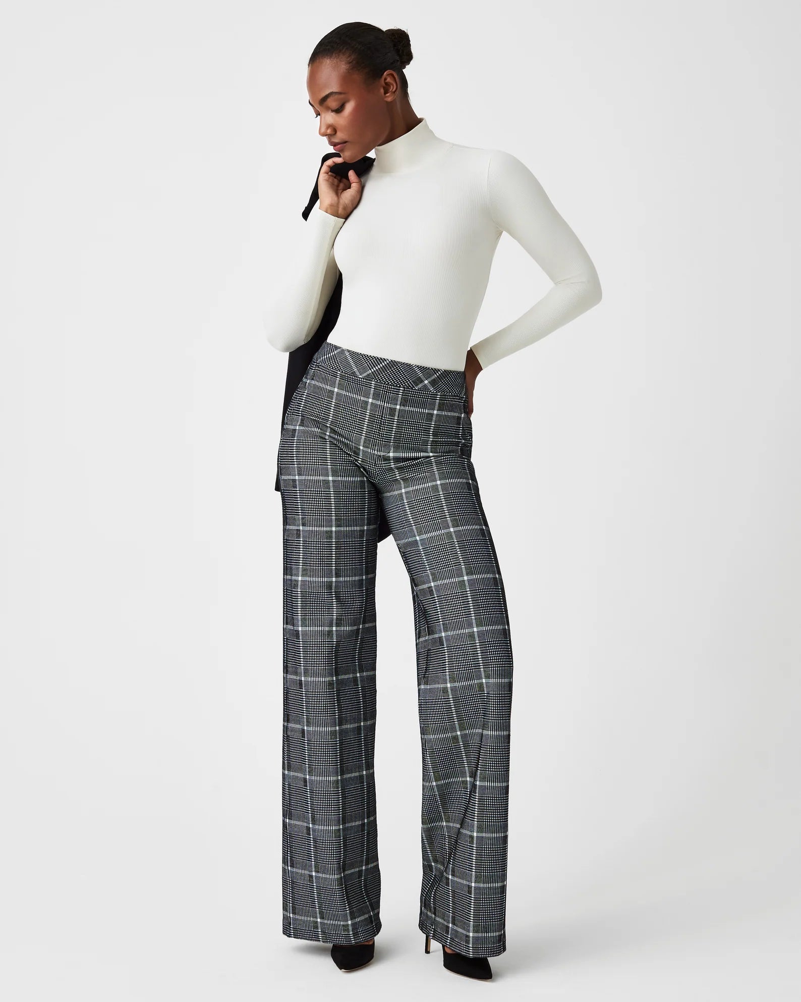 Weekend Deal Spanx Ponte Jacquard Wide Leg | Classic Plaid