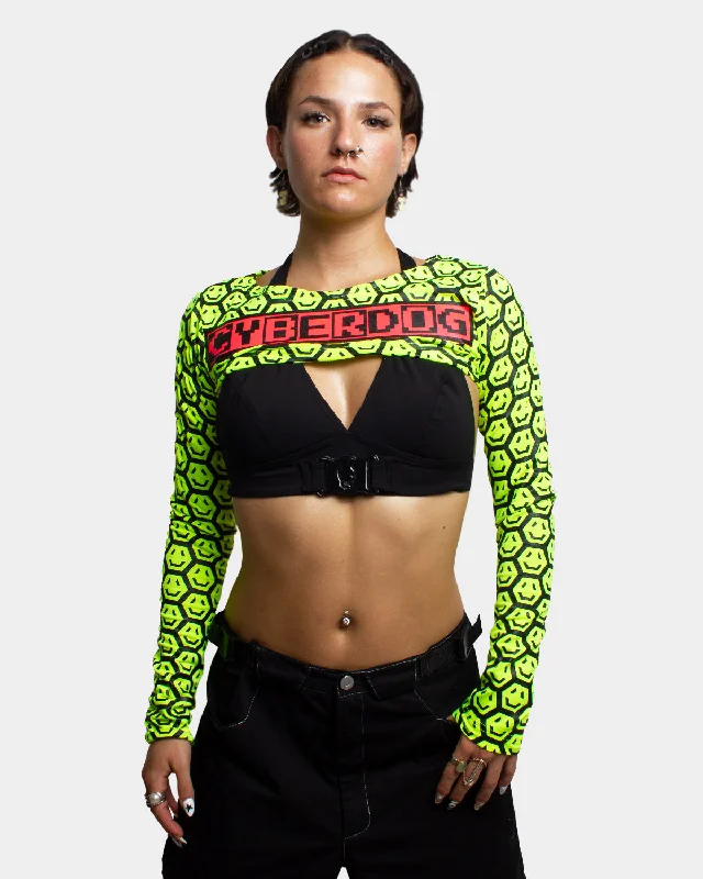 Super Savings CROP L/S TOP HEX SMILEY