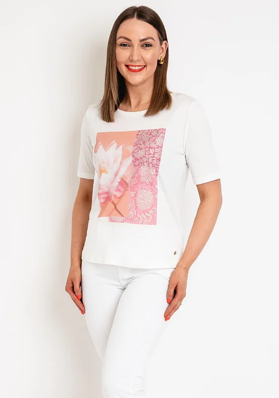 Stock Clearance Monari Floral Graphic Print T-Shirt, White