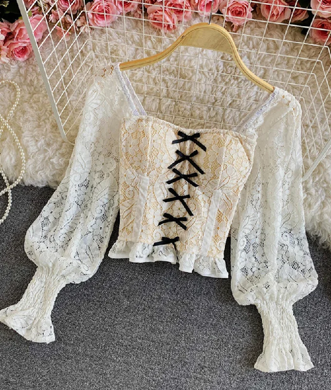 Savings Galore Tops long sleeve lace tops  350