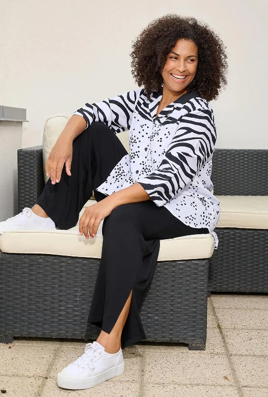 Weekend Bargains to Love Aprico Curve Cartland Polka Dot Mix Shirt, White