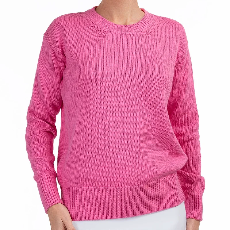 Weekend Specials to Grab Oversized Round Neck Pullover in Raspberry