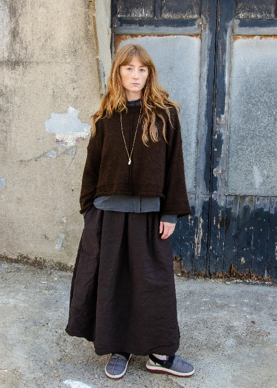 Markdown Sale Alex Crop sweater | Bitter Chocolate Brown