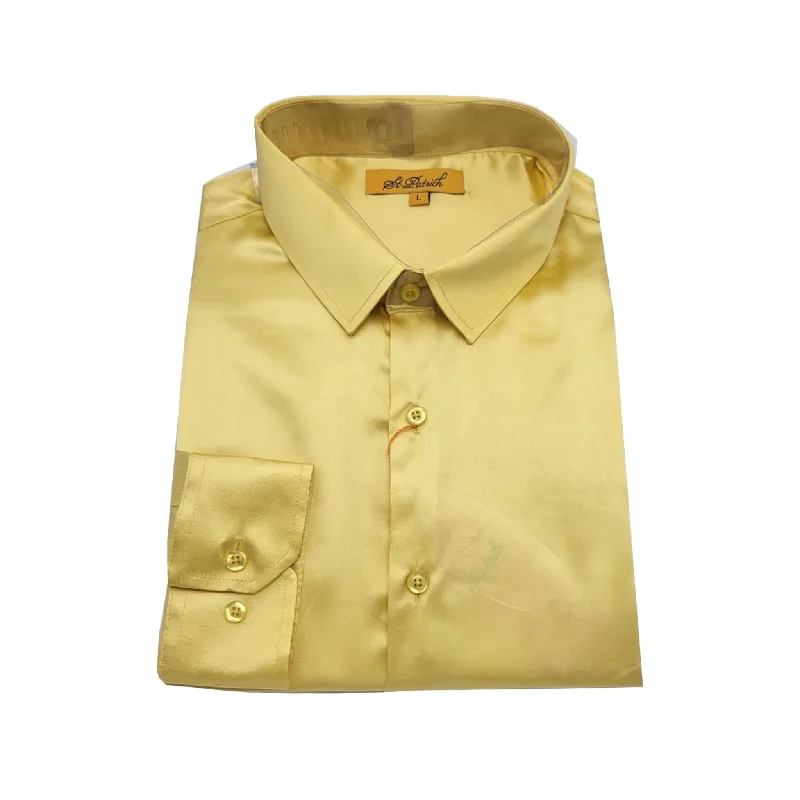 ST. PATRICK: Satin Slim Fit Dress Shirt SSS