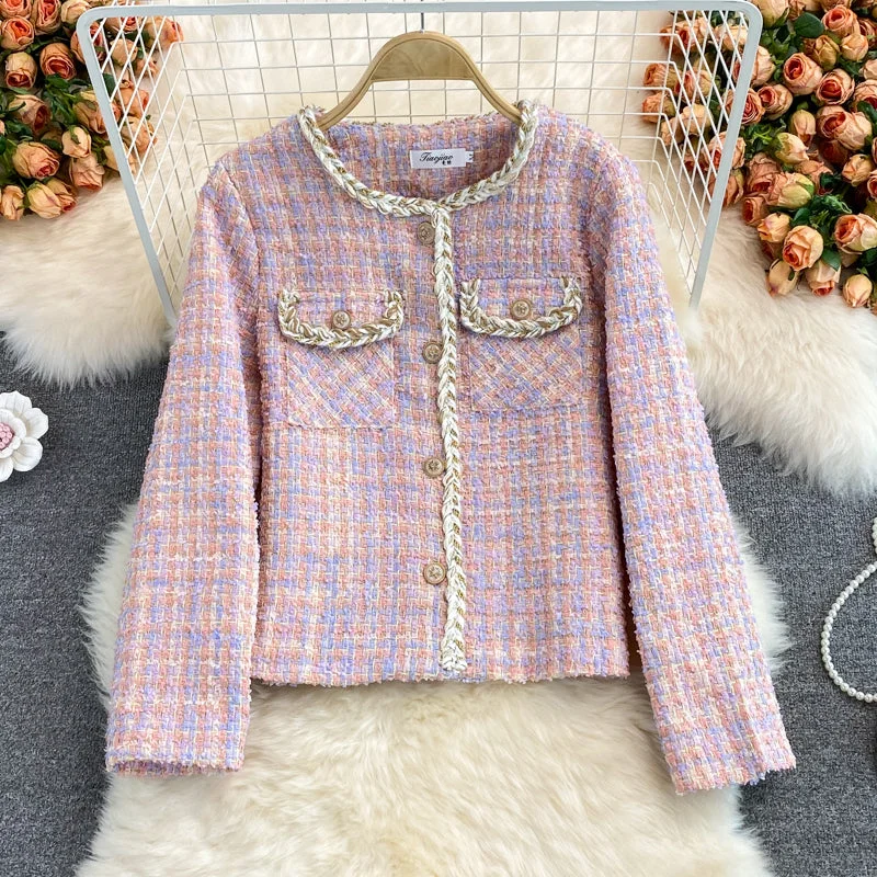 Massive Deal Xiaoxiangfeng celebrity temperament high-end button color top  1635