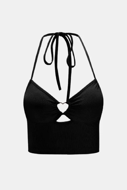Unmissable Sale Cropped Cutout Halter Neck Cami