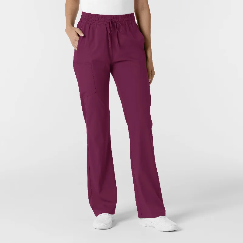 Midnight Madness Boundless Women's Bootcut Scrub Pant - Wine