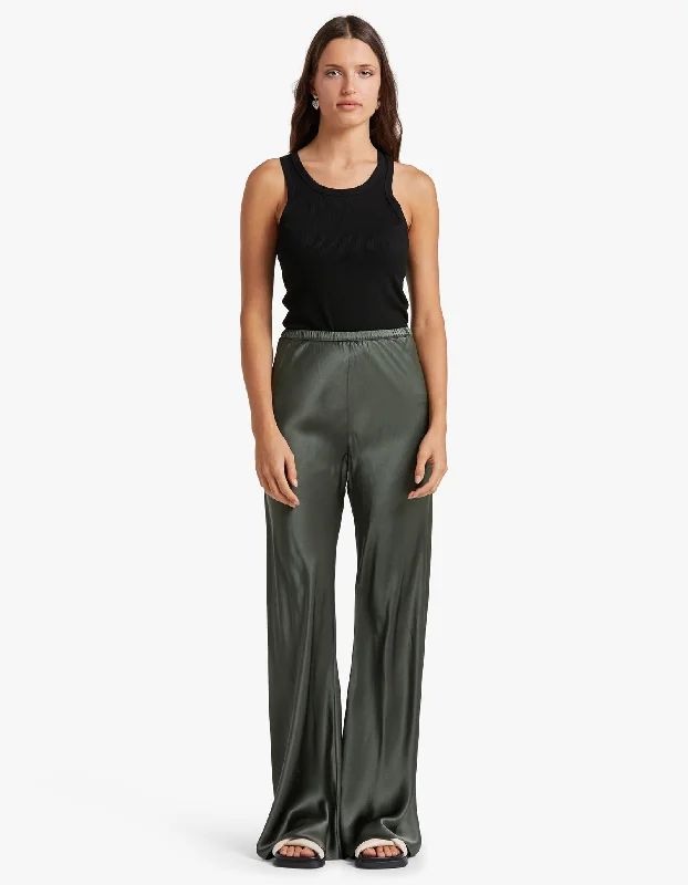 Today's Special Bias Cut Pants - Thyme
