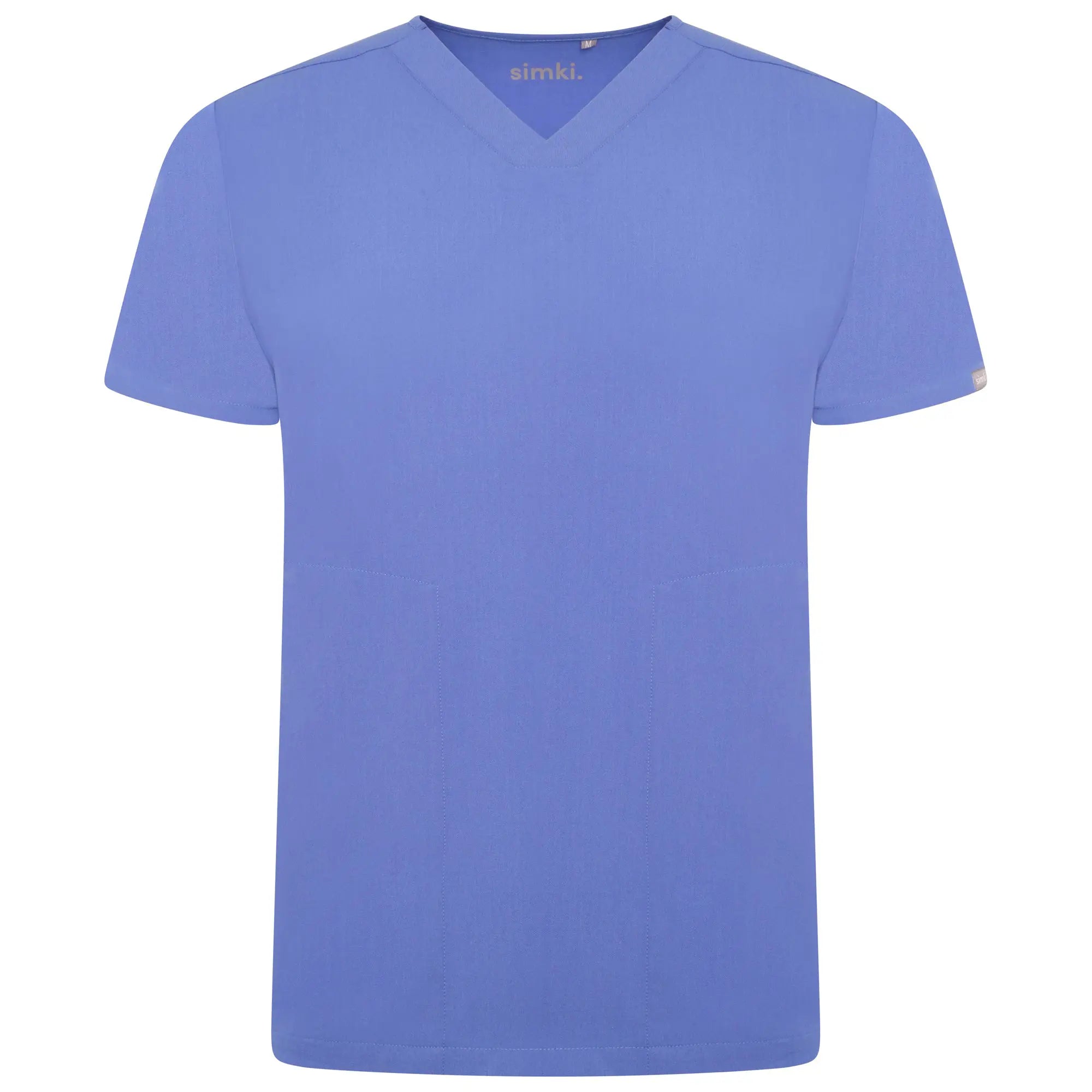 Simki Men's Oscar Scrub Top - Ceil Blue