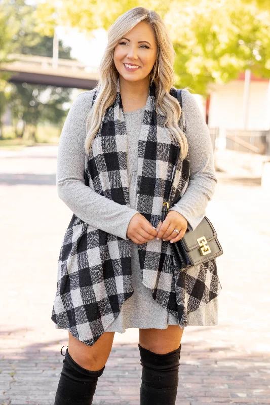 Steals and Deals Me, Myself And I Cardigan, Black-Taupe