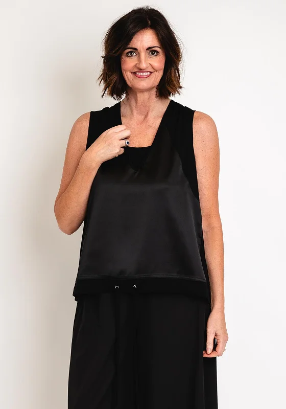 Unmissable Offer Malissa J One Size Material Mix Drawstring Top, Black