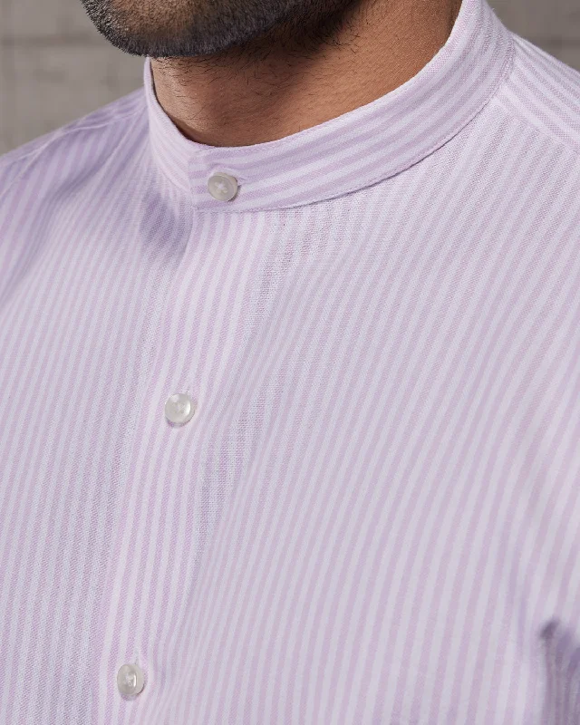 Oxford Striped Shirt - Purple