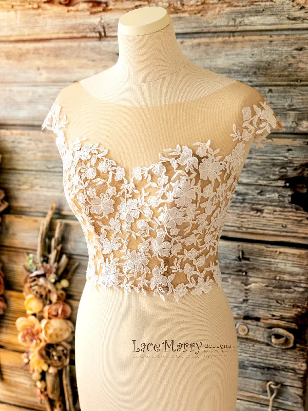 Instant Savings BJANKA #3 / Nude and Ivory Lace Bolero