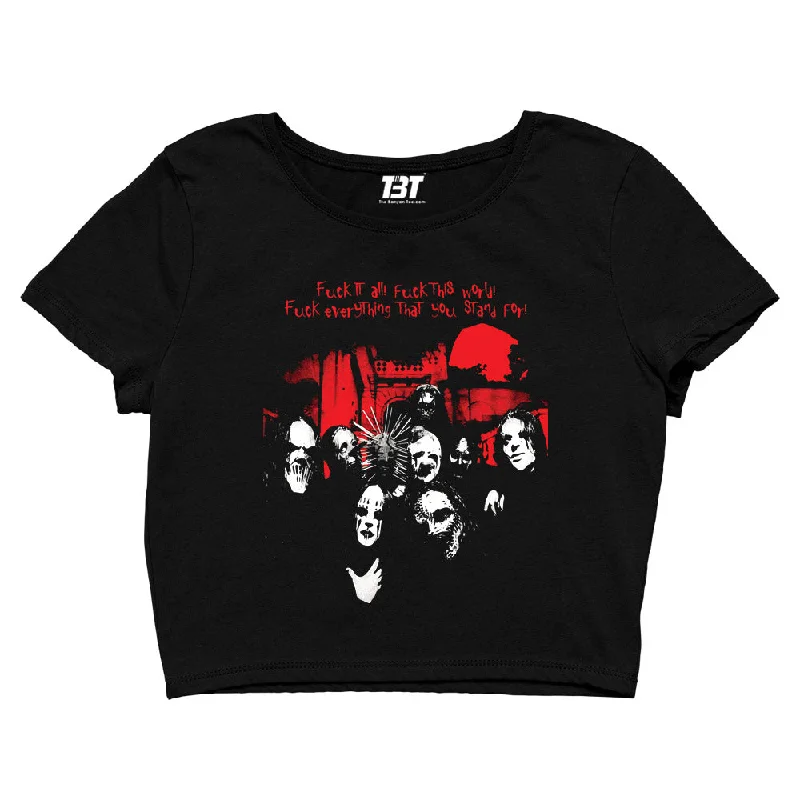 Weekend Specials Just for You Slipknot Crop Top - Surfacing