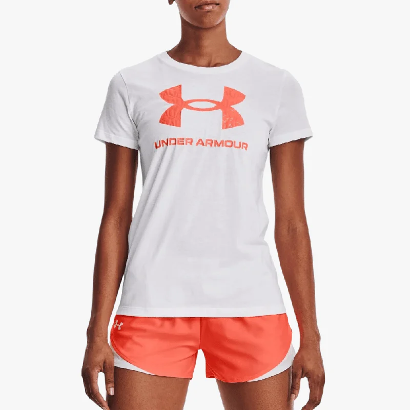Hurry In Under Armour Womens Sportstyle Graphic Short Sleeve 107 White Orange