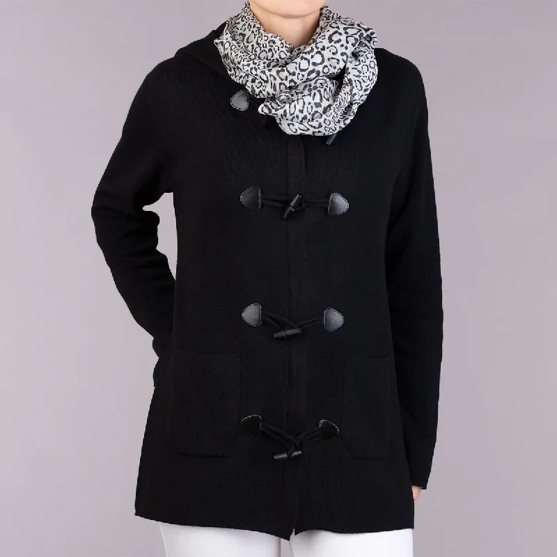 Price Reduction Toggle Sweater in Black
