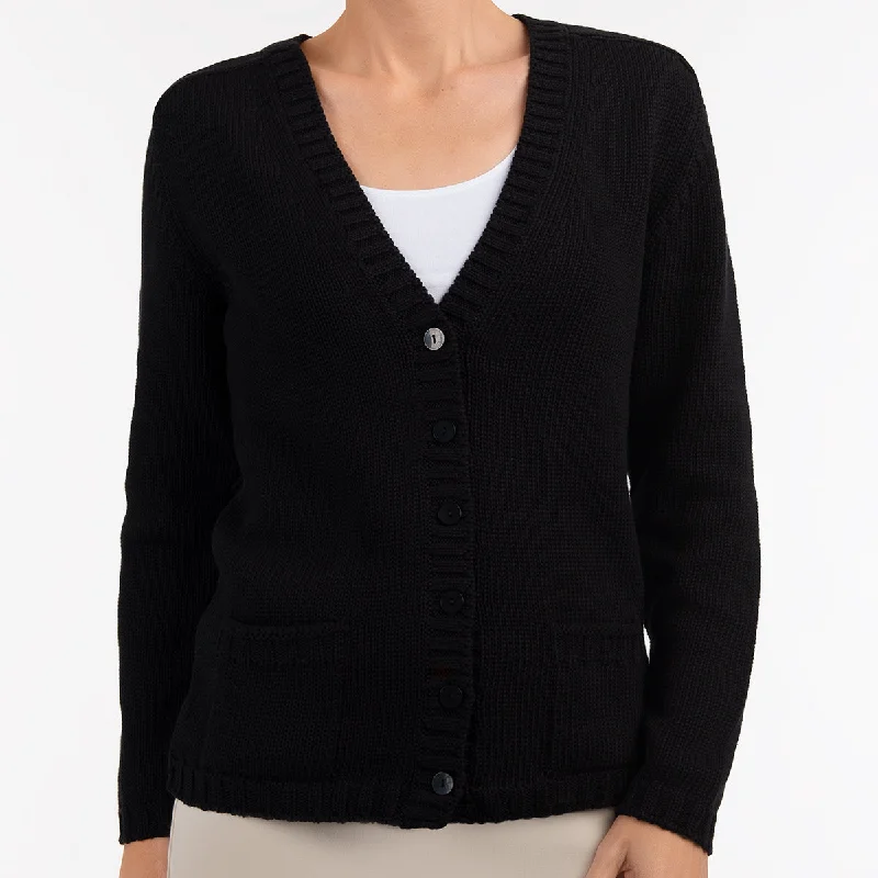 Daily Special Varsity Cardigan in Black