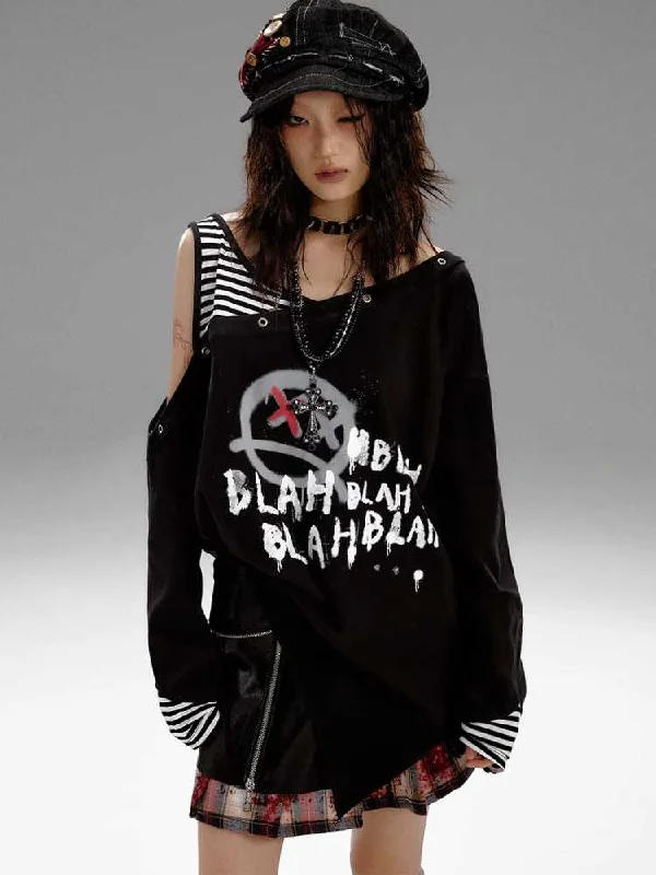 Weekend Deals That Thrill PUNK SWEET COOL LONG SLEEVE T-SHIRT [S0000010299]