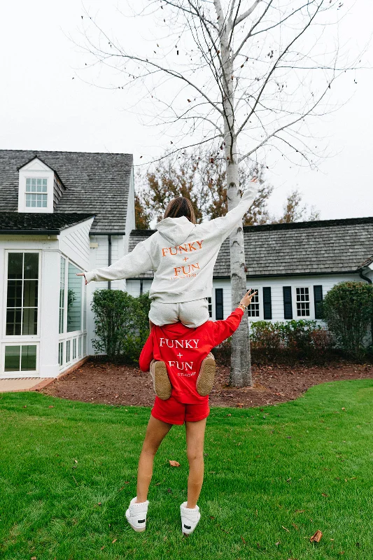 Unwind with Weekend Discounts Funky + Fun Hoodie - Red