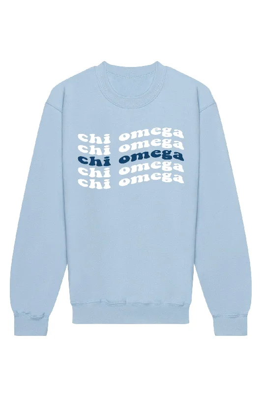 Weekend Specials You Can't Miss Chi Omega Ride The Wave Crewneck Sweatshirt