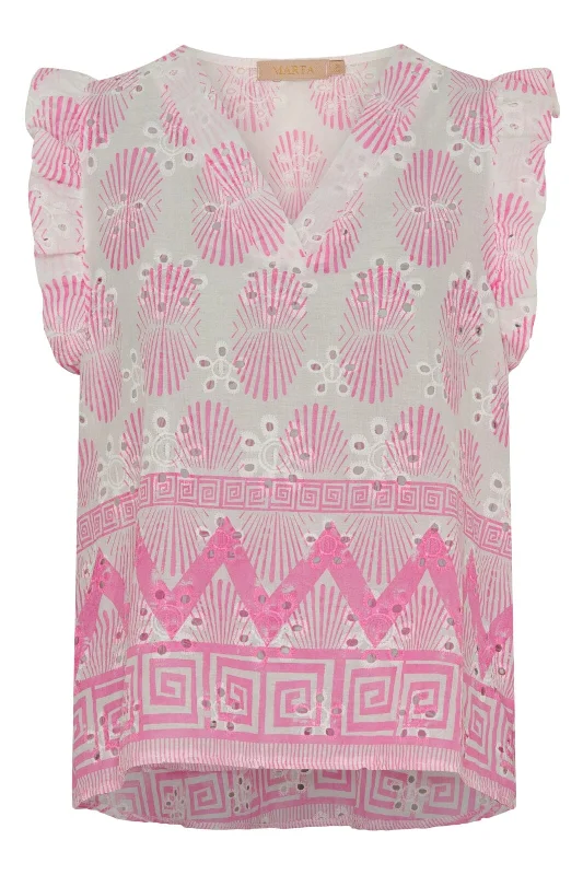 TIME-Limited Offer Marta Du Chateau - Mdcjuliane Top - 85573 White/Baby