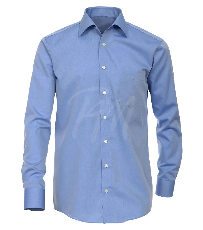 Solid Light Blue Slim Fit Men's Shirt