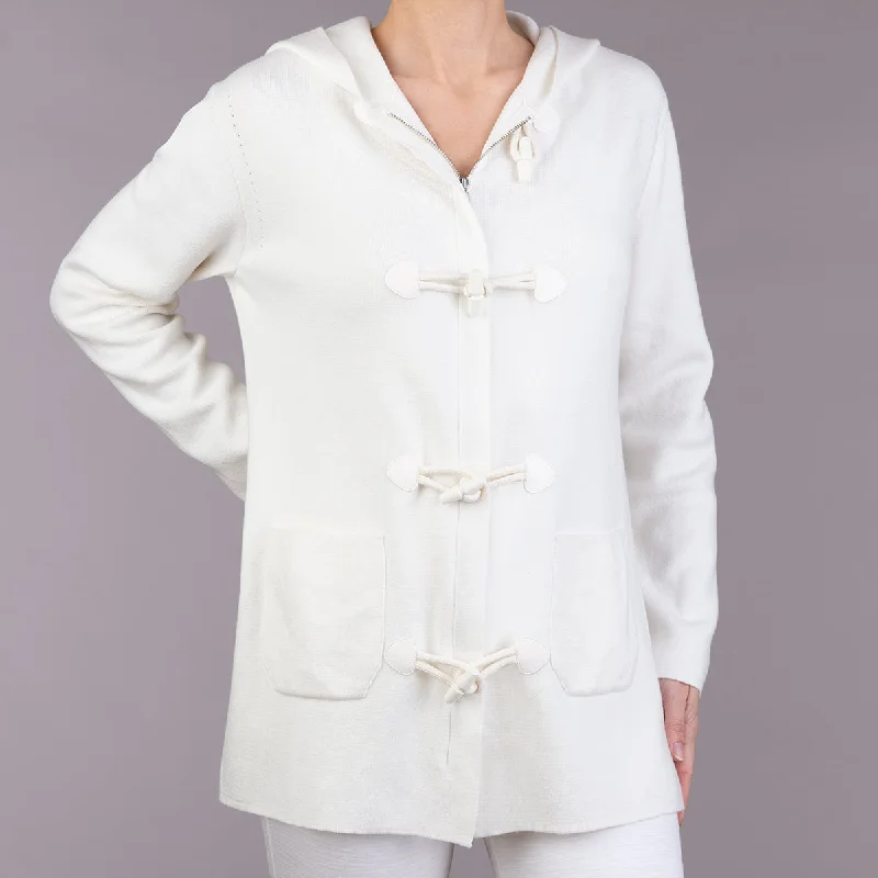 Major Savings Toggle Sweater in White
