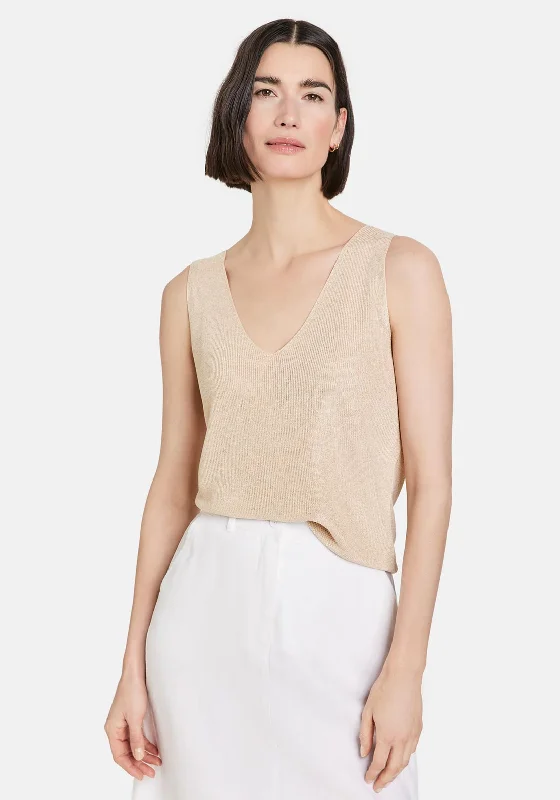 Super Sale Gerry Weber Ribbed Knit Top, Beige