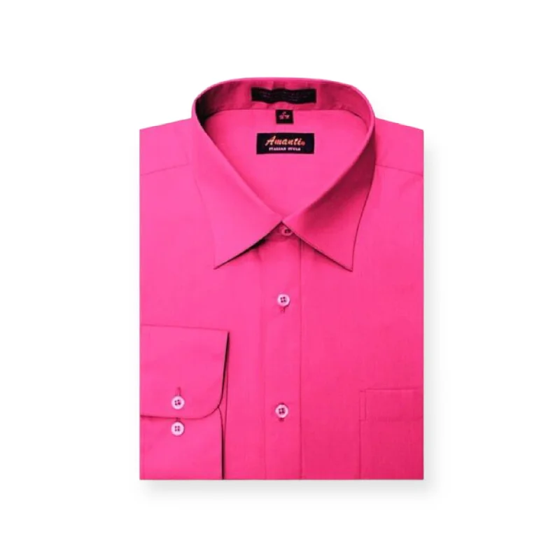 AMANTI: Slim Dress Shirt Fuchsia